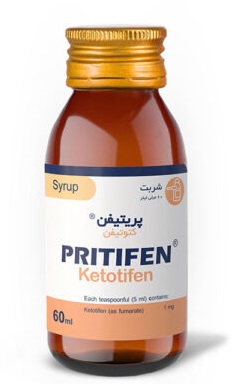 تصویر KETOTIFEN FUMARATE KHARAZMI 1MG/5ML 60ML SYRUP